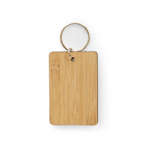 Promotional Rectangular Bamboo Keyring